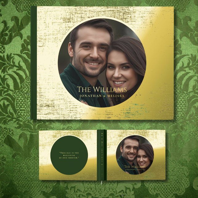 Livre D'or Emerald Green Foil Guestbook Elegant Guest Books (Créateur téléchargé)