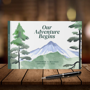 Livre D'or Emerald Greenery Mountain Pine Rustic Mariage