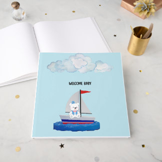 Livre d'or en feuille métallisée pour Baby Shower
