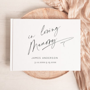Livre D'or En Mémoire d'amour Simple Script Funeral