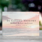 En mémoire d'amour Sunset Ocean Memorial Funeral
