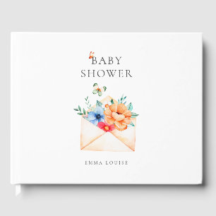 Livre D'or Enveloppe Vintage Française Avec Fleurs