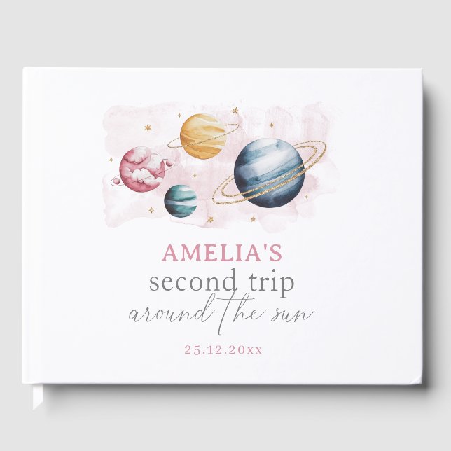 Livre D'or Espace extra-atmosphérique Fille Anniversaire Gala (Recto)