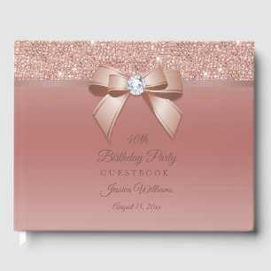 Livre D'or Étincelles & Glamor, Rose Gold Birthday Party