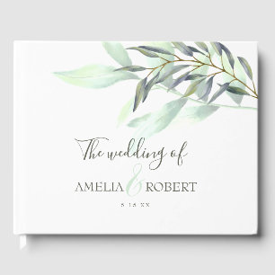 Livre D'or Eucalyptus Aquarelle Feuilles