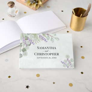 Livre D'or Eucalyptus rustique & Lavender Elegant Mariage Boh