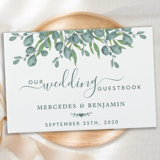 Livre D'or Eucalyptus Verdure Mariage de feuillage moderne (Créateur téléchargé)