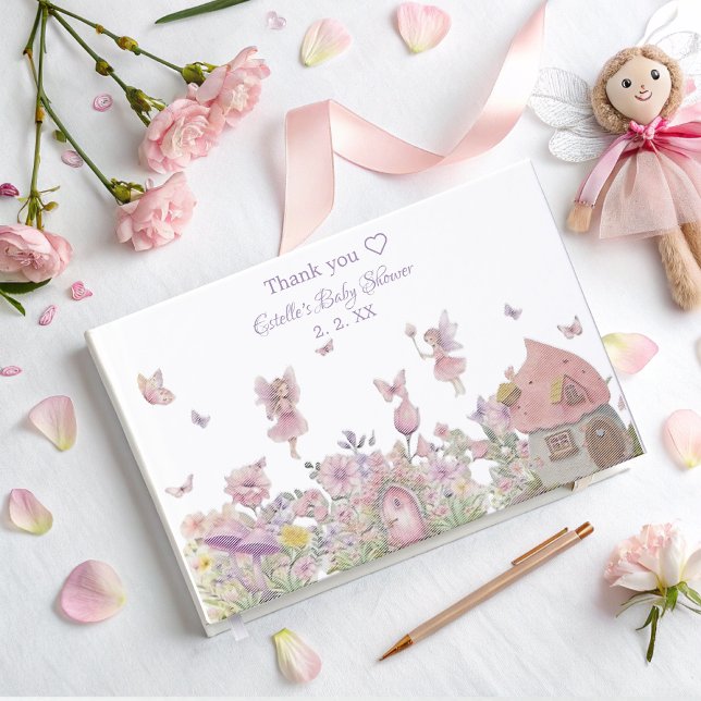 Livre D'or Fairytale keepsaké Baby shower Foil Guest Book (Créateur téléchargé)