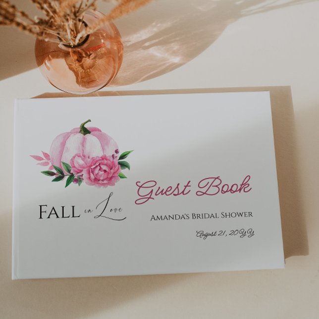 Livre D'or Fall Love Blush rose Citrouille Fête des mariées r (Créateur téléchargé)