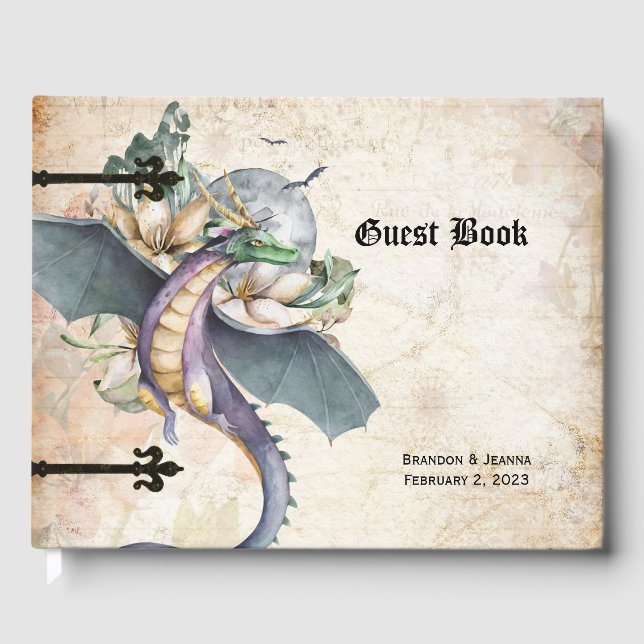 Livre D'or Fantastique Dragon Conte de fées  (Recto)