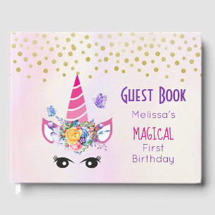 Livre D'or Faux Gold Confetti sur Mariage Aquarelle VioletTre