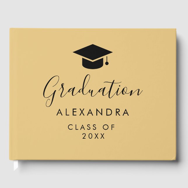 Livre D'or Félicitations Black Gold Graduation (Recto)