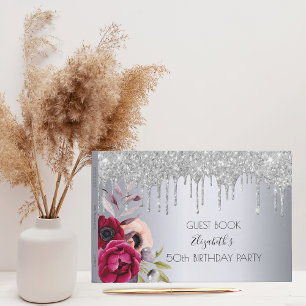 Livre D'or Fête d'anniversaire argent rose or parties scintil