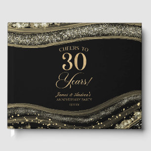 Livre D'or Fête d'anniversaire de mariage de 30 ans en Agate 