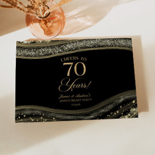 Livre D'or Fête d'anniversaire de mariage de 70 ans en Agate 