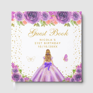 Livre D'or Fête d'anniversaire de princesse aux cheveux blond