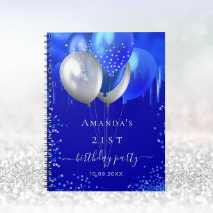 Livre d'or fête d'anniversaire royal gouttes bleue