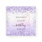 Livre d'or fête d'anniversaire violet papillon