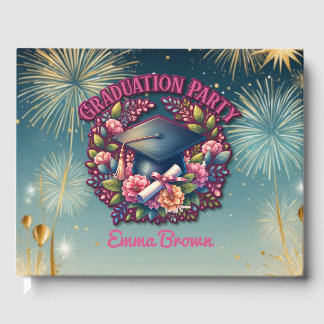 Livre D'or Fête de graduation Floral