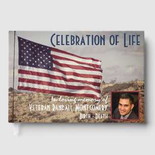Livre D'or Fête De La Vie Rustique Memorial Drapeau Américain