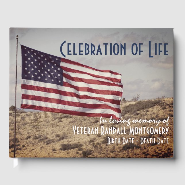 Livre D'or Fête De La Vie Rustique Mémorial Drapeau Américain (Recto)