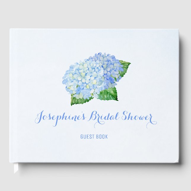 Livre D'or Fête des mariées Blue Hydrangea (Recto)