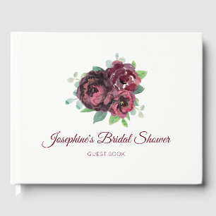 Livre D'or Fête des mariées Bouquet Rose de Bourgogne