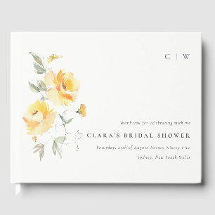 Livre D'or Fête des mariées de fleurs Rose jaune vert