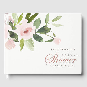 Livre D'or Fête des mariées ROSE FLORALE SOFT BLUSH ROSE SOUP