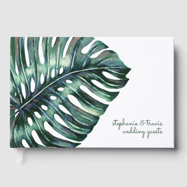 Livre D'or Feuille Monstera Topique Moderne (Recto)