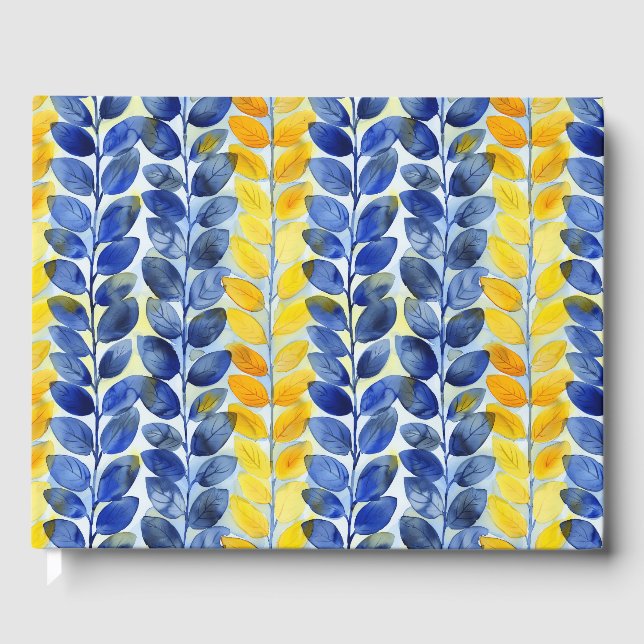 Livre D'or Feuilles jaune et bleu (Recto)