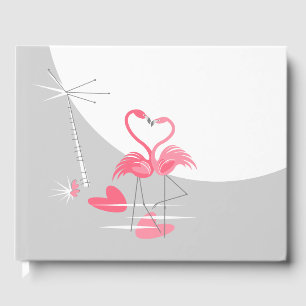 Livre D'or Flamant rose Love Grosse Lune Noms Dates retour