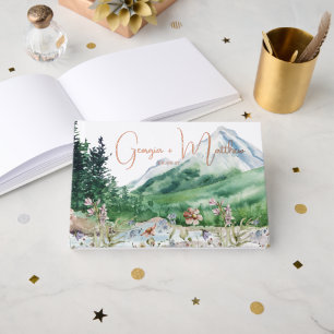 Livre D'or Fleur sauvage de montagne rustique   Mariage Boho