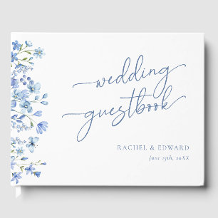 Livre D'or Fleur sauvage Dusty Mariage bleu