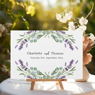 Livre D'or Fleurs de lavande eucalyptus mariage