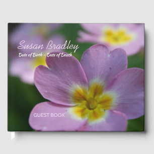 Livre D'or Fleurs de printemps Primula 1 personnalisées Memor