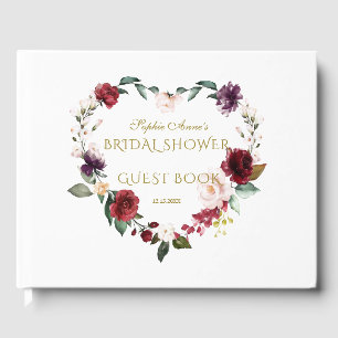 Livre D'or Fleurs de Royale Bourgogne Rose Navy Mariage