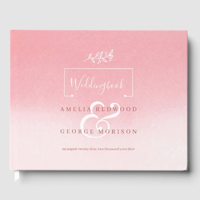 Livre D'or Fleurs Et Cadre Avec Coeurs (Recto)