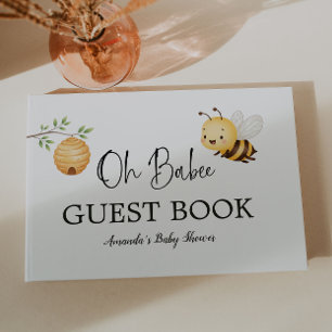 Livre D'or Fleurs Rustiques Daisy Oh Bébé Abeille Fête Prénat