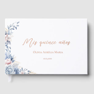 Livre D'or Floral Quinceanera Rose Blush Gold