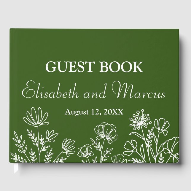 Livre d'or floral simple (Recto)