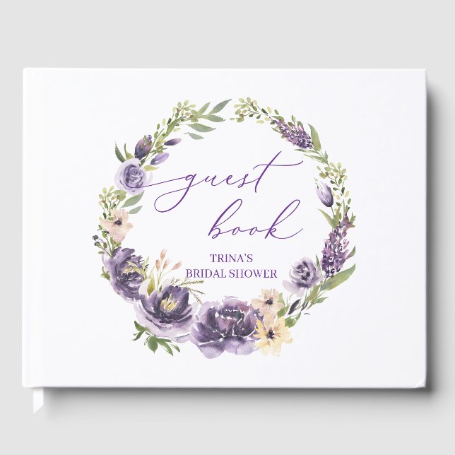 Livre d'or floral violet (Recto)