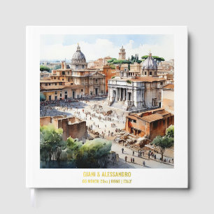 Livre D'or Foil Roman Forum Rome Italie aquarelle événement