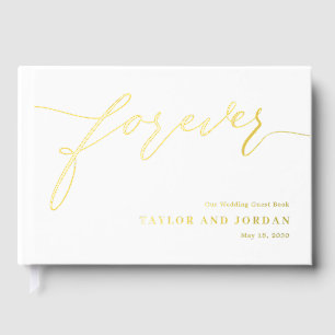 Livre D'or Forever Love Editable Color Foil Guestbook