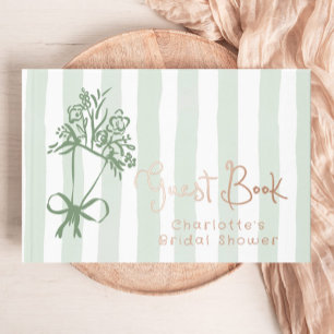 Livre D'or Fraîchement sorti du marché Aquarelle rayures vert