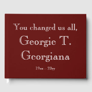 Livre d'or Funérailles/Mémorial simple et Customis