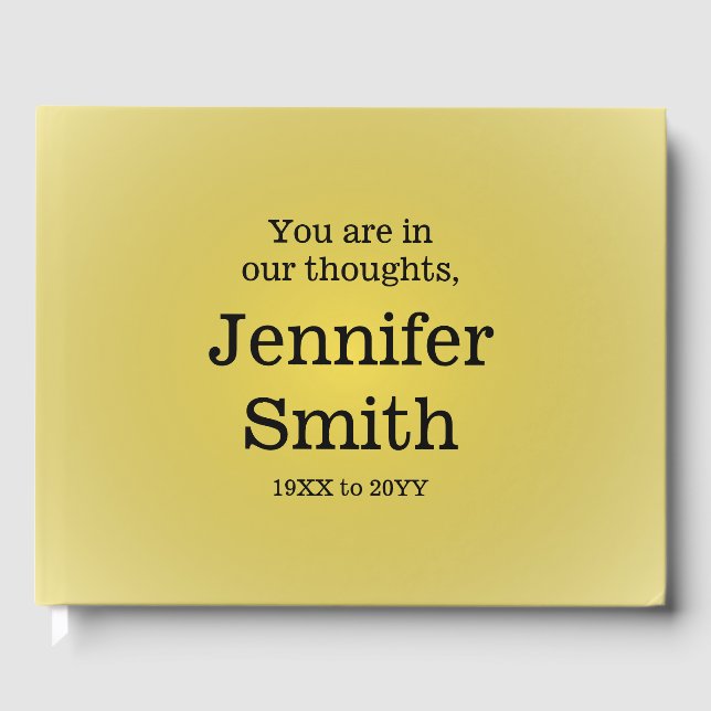 Livre d'or funéraire/commémoratif clair et minimal (Recto)