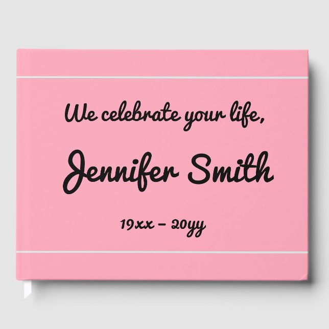 Livre d'or funéraire élégant et en deuil (Recto)