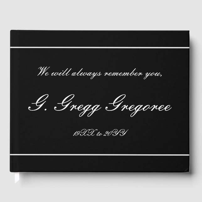 Livre d'or funéraire respectable et élégant (Recto)