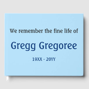 Livre d'or funéraire simple et simple